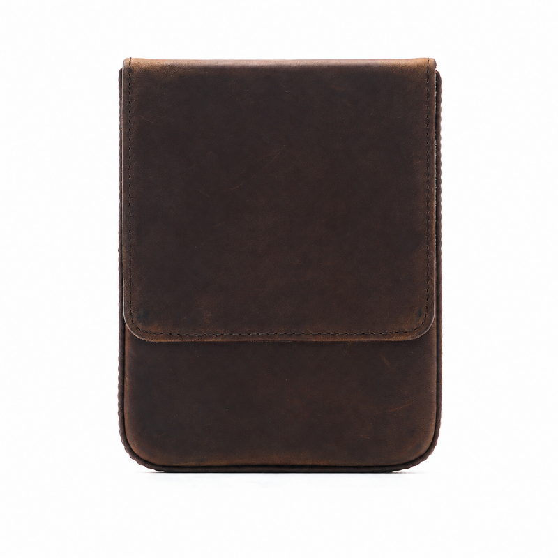 Magnetic Folding Leather Pencil Case