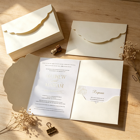 Scallop Edge Invitation Envelopes