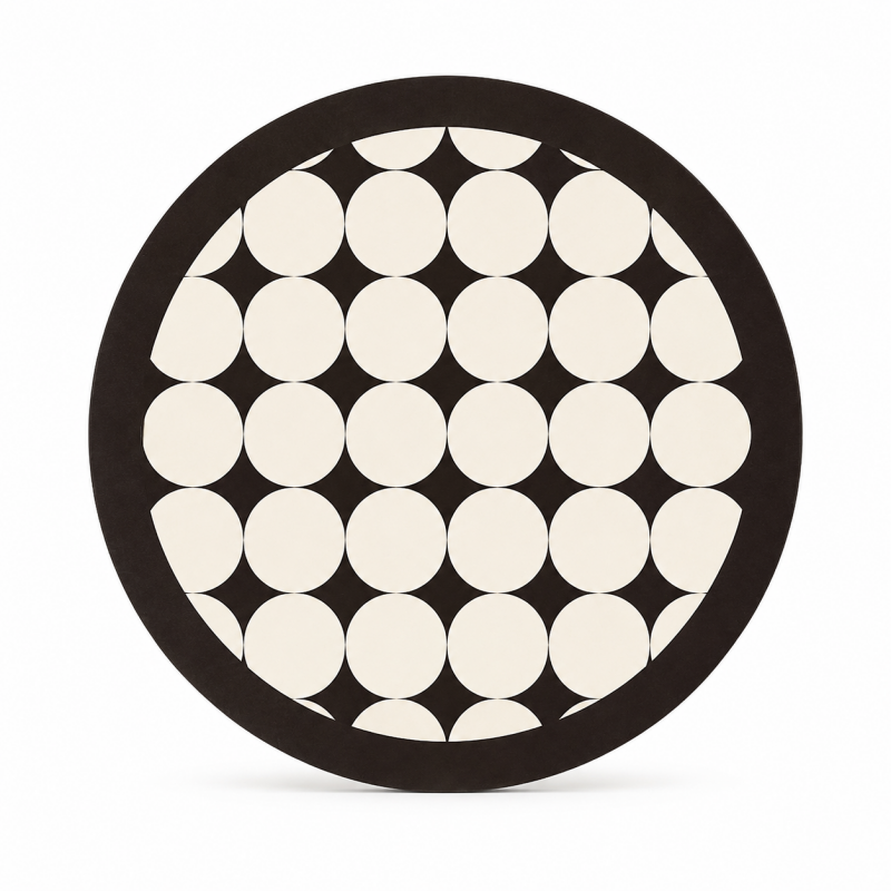 Monochrome Leather Look Coaster Set