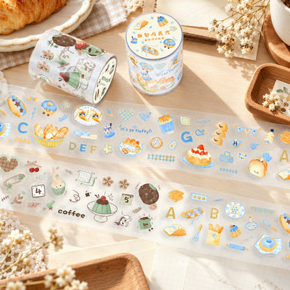 Bakery Sweets Die-Cut PET Sticker Tape