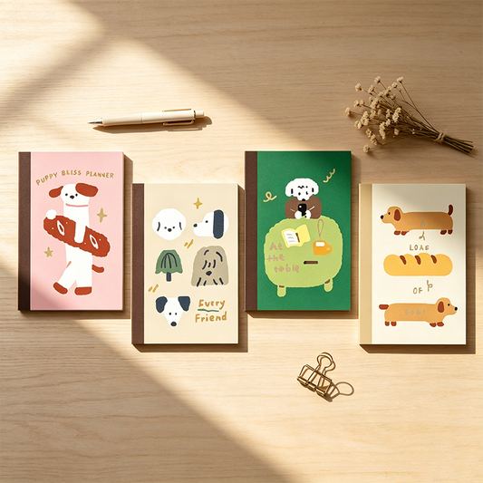 Cute Dog A6 Mini Notebook – Portable Blank Journal