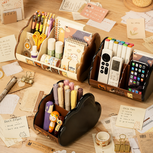 Multi-Grid Curved Side Desktop Storage Box