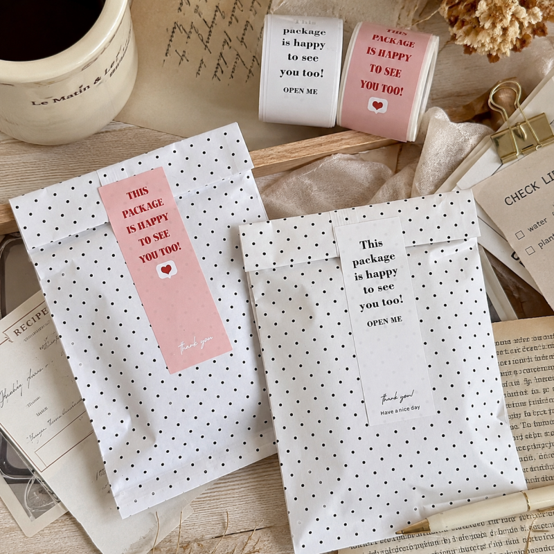 Polka Dot Packing Seal Stickers