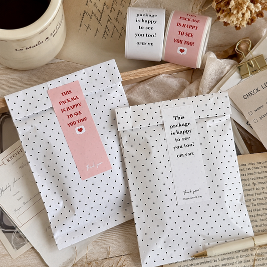 Polka Dot Packing Seal Stickers
