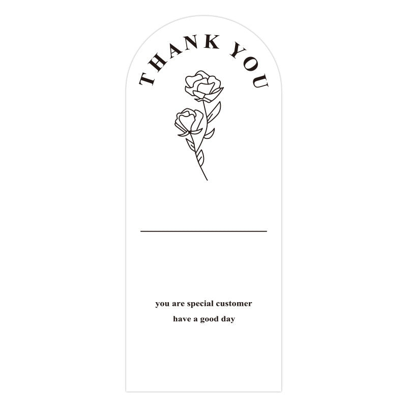 Kraft Botanical Thank You Tags Sticker
