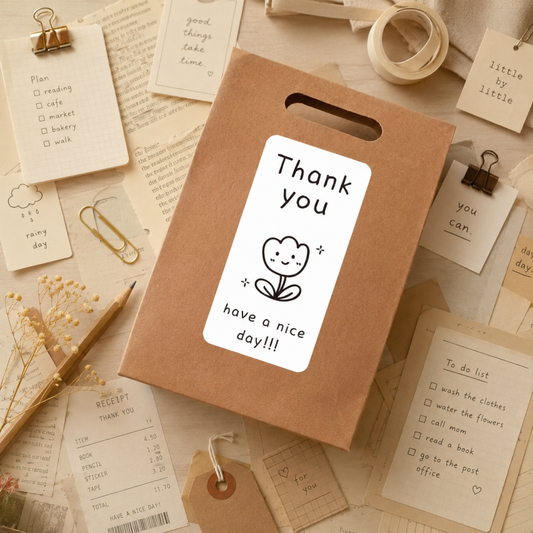 Cute Thank You Package Tag Sticker