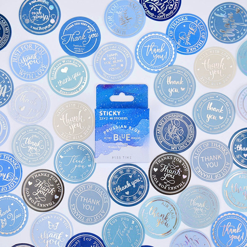 Vintage Foil Thank You Sticker