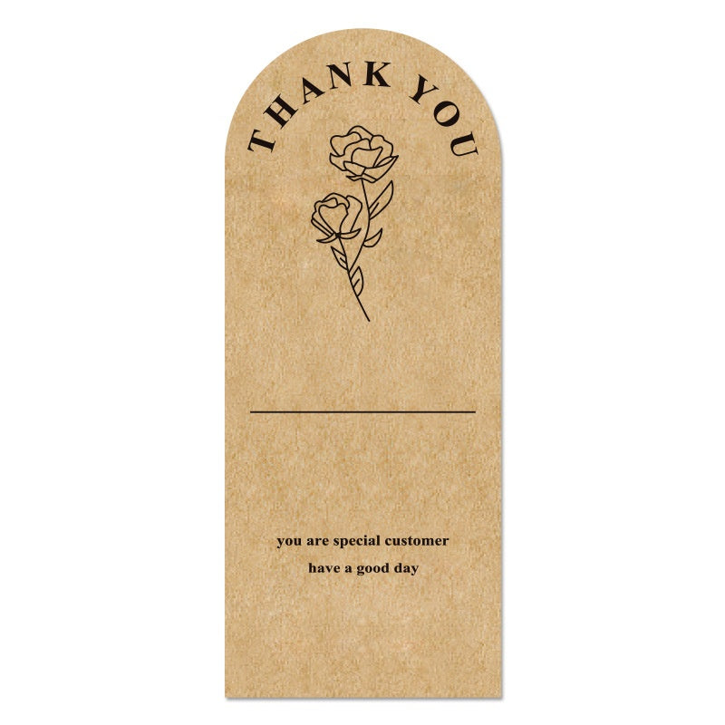 Kraft Botanical Thank You Tags Sticker