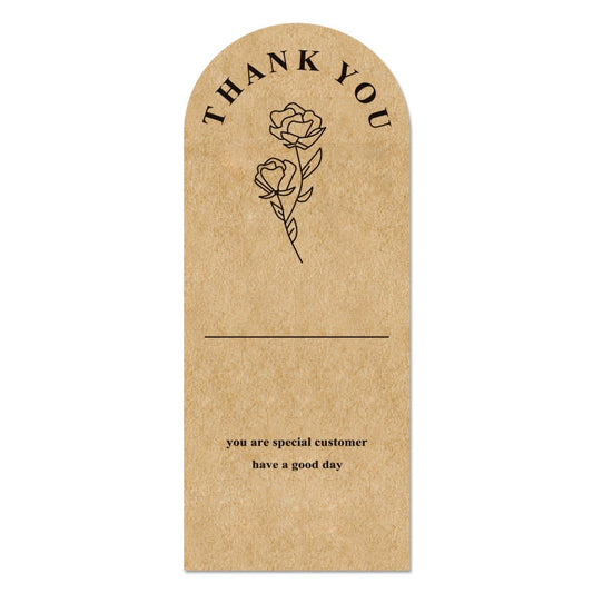 Kraft Botanical Thank You Tags Sticker