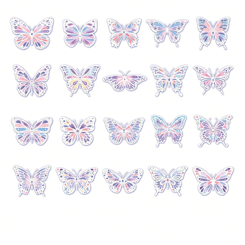 Butterfly Whisper Holographic PET Stickers