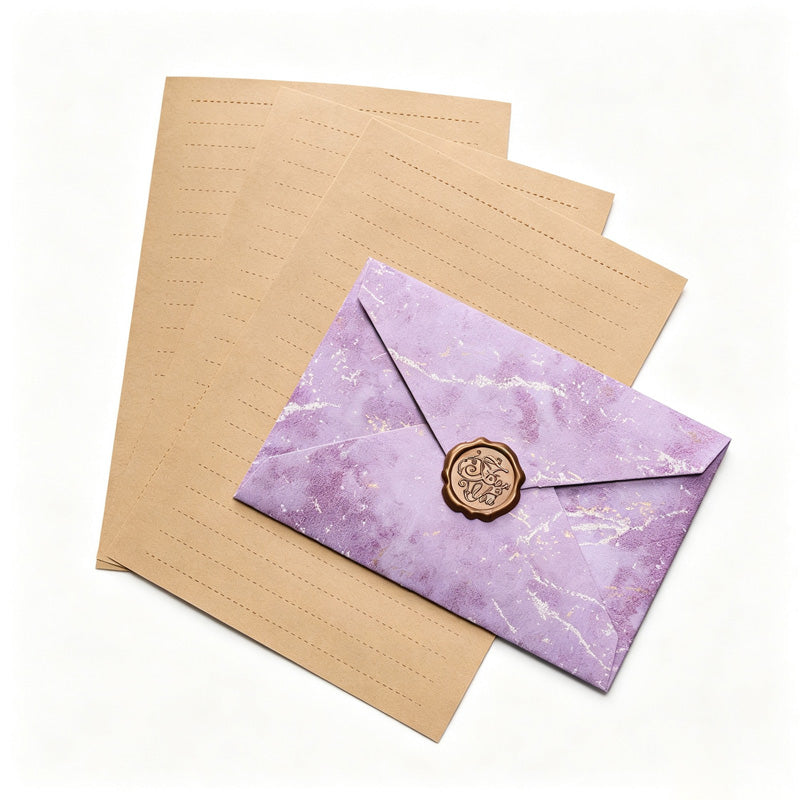 Vintage Paper Envelope Wax Seal Set