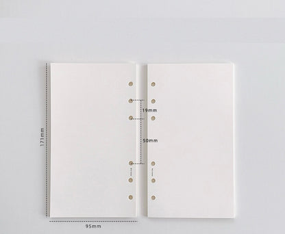 A6 Planner Binder Refill Paper