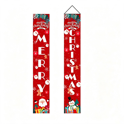 Christmas Porch Banner Door Decorations