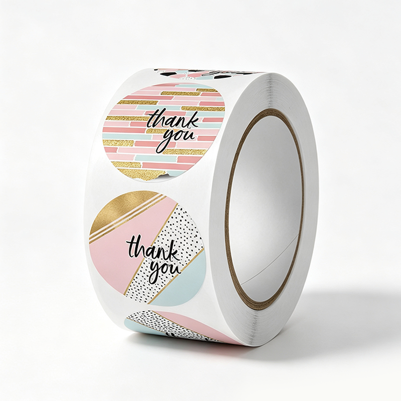 Positive Floral Seal Sticker Roll