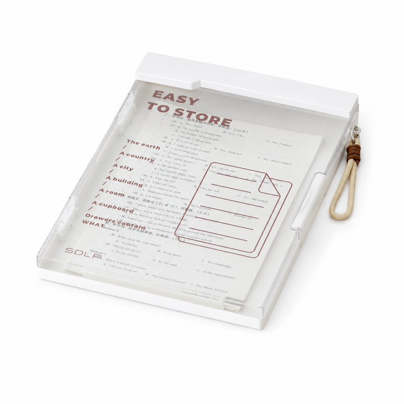 A4 Transparent Dual Clip Organizer