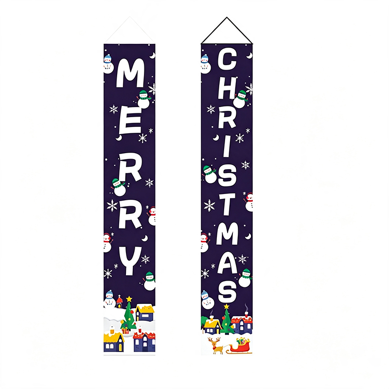 Christmas Porch Banner Door Decorations