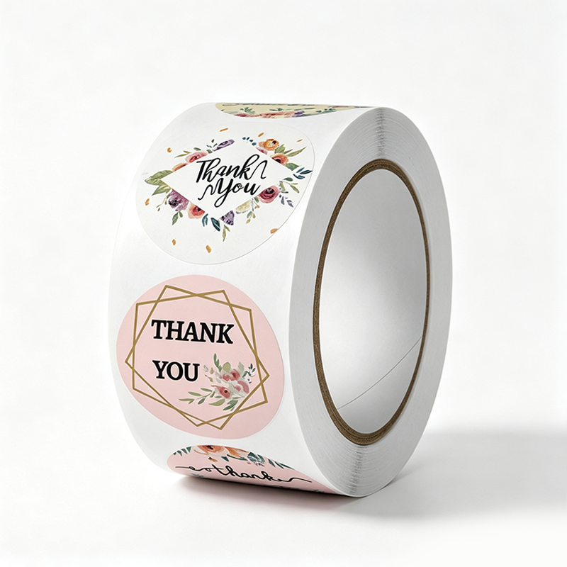 Positive Floral Seal Sticker Roll