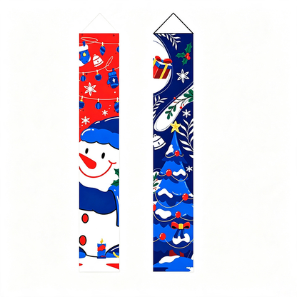 Christmas Porch Banner Door Decorations