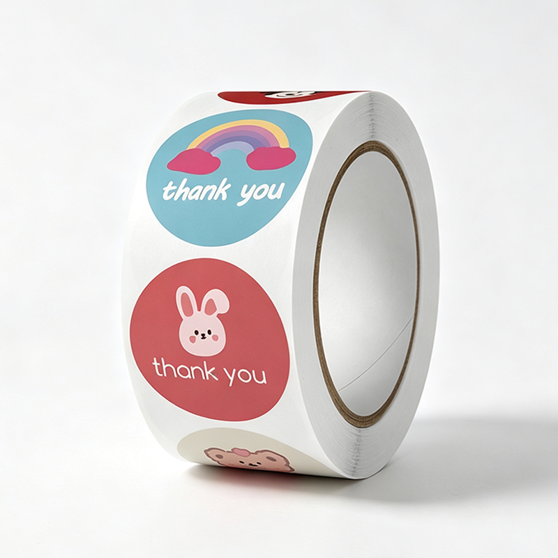 Positive Floral Seal Sticker Roll