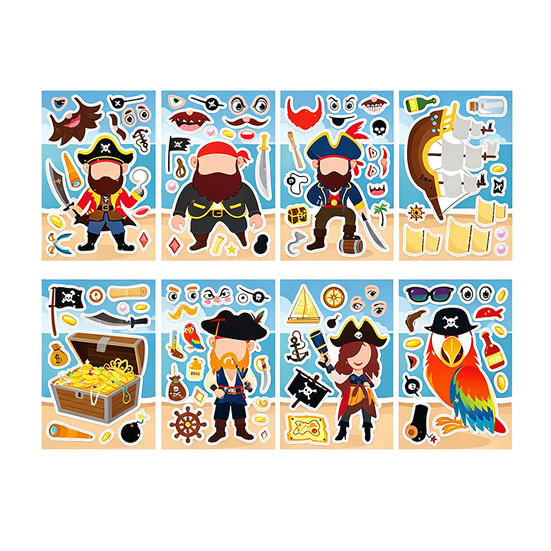 Holographic Hawaii Make A Face Stickers