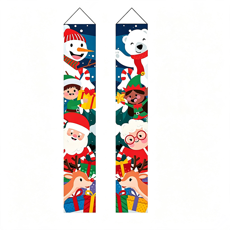 Christmas Porch Banner Door Decorations