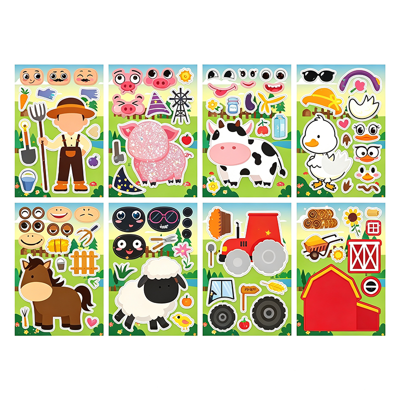 Holographic Hawaii Make A Face Stickers