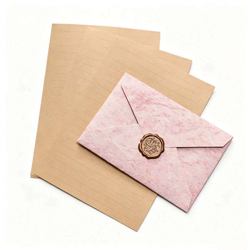 Vintage Paper Envelope Wax Seal Set