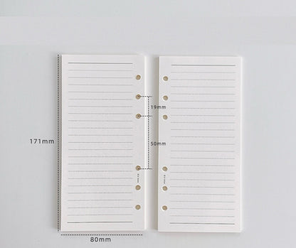 A6 Planner Binder Refill Paper