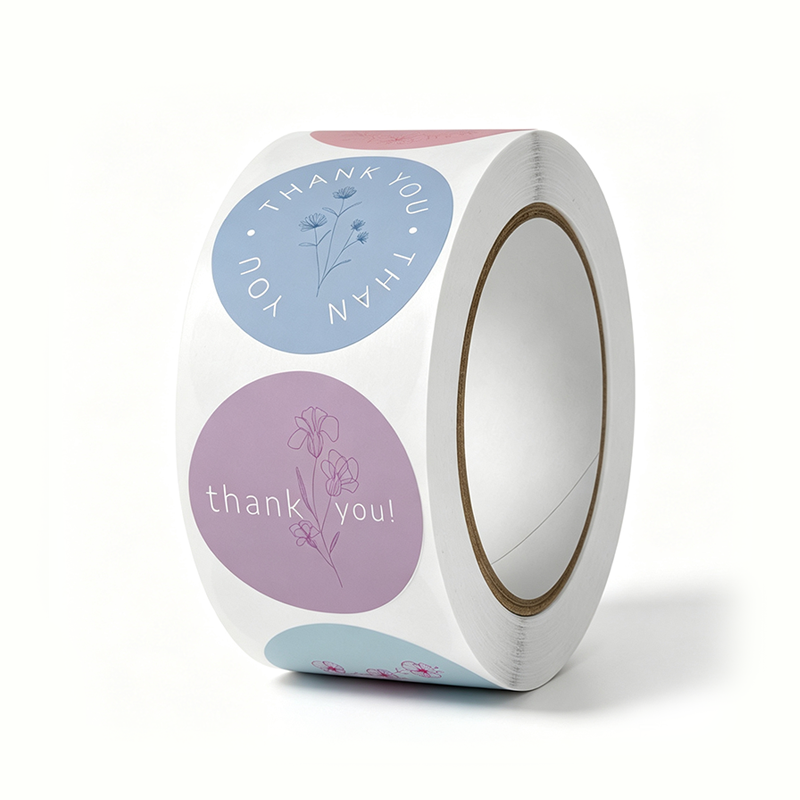 Positive Floral Seal Sticker Roll