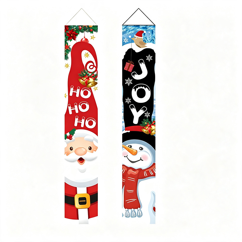 Christmas Porch Banner Door Decorations