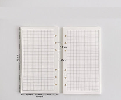 A6 Planner Binder Refill Paper