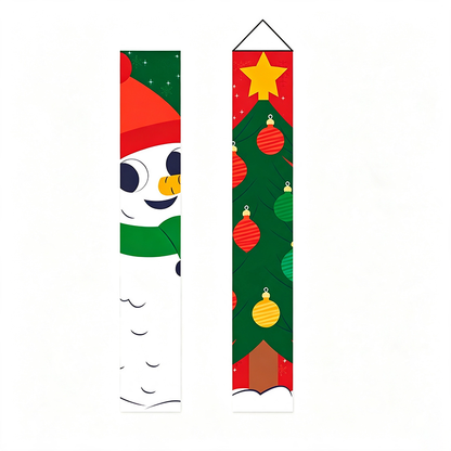 Christmas Porch Banner Door Decorations