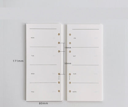 A6 Planner Binder Refill Paper