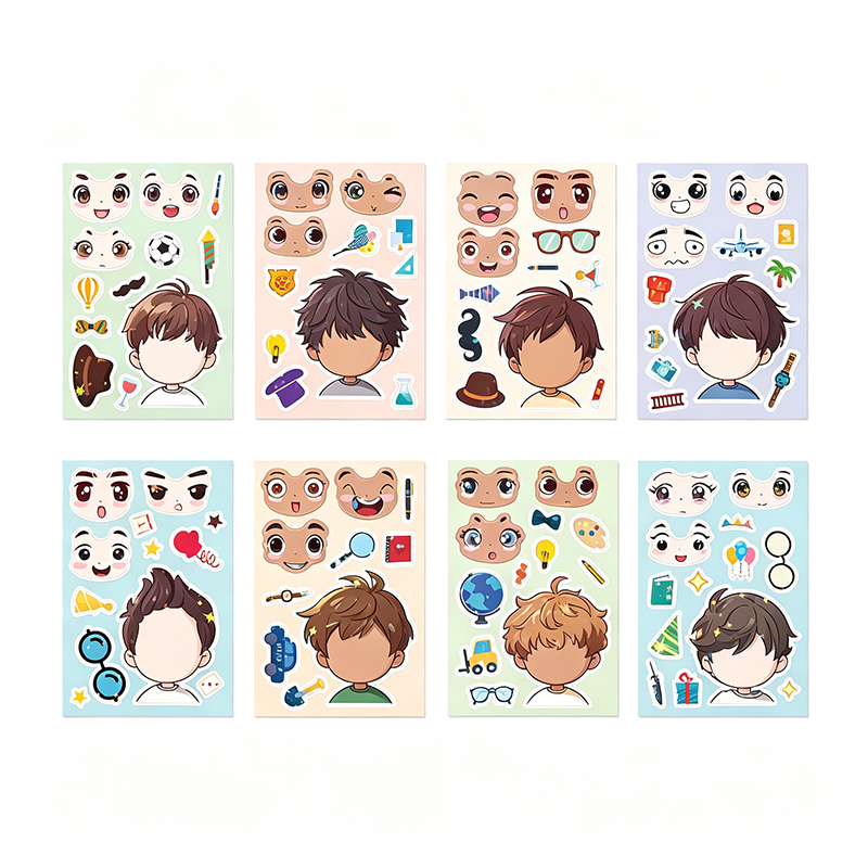 Holographic Half Body Girl Dress Up Stickers