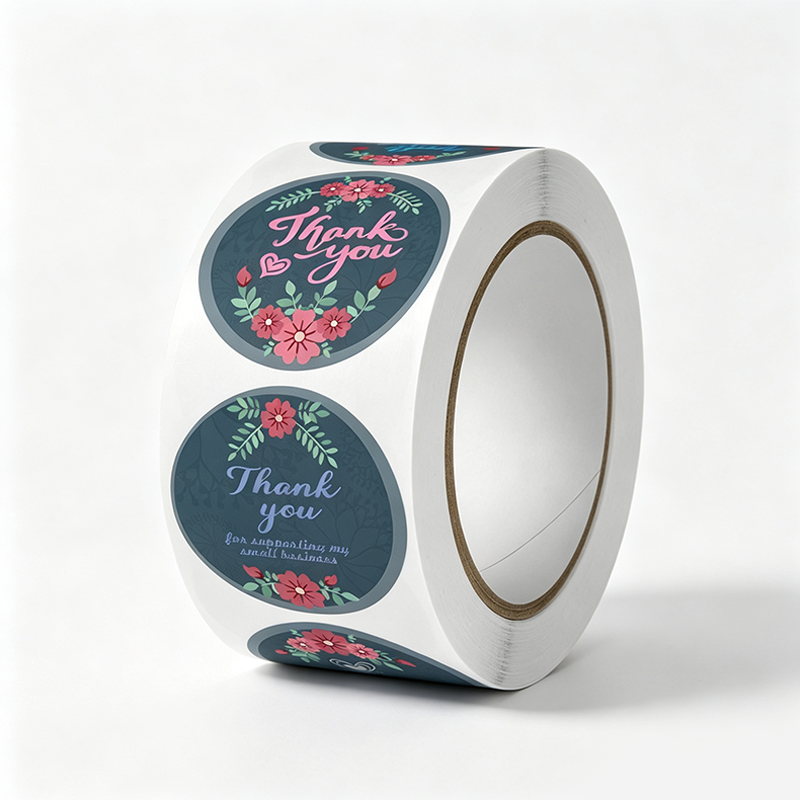 Positive Floral Seal Sticker Roll