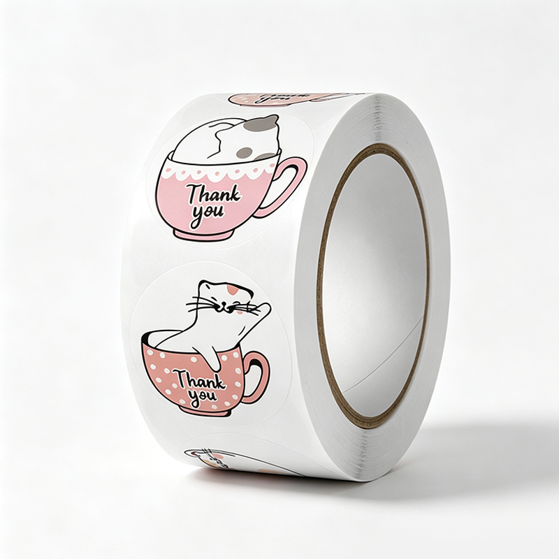 Positive Floral Seal Sticker Roll