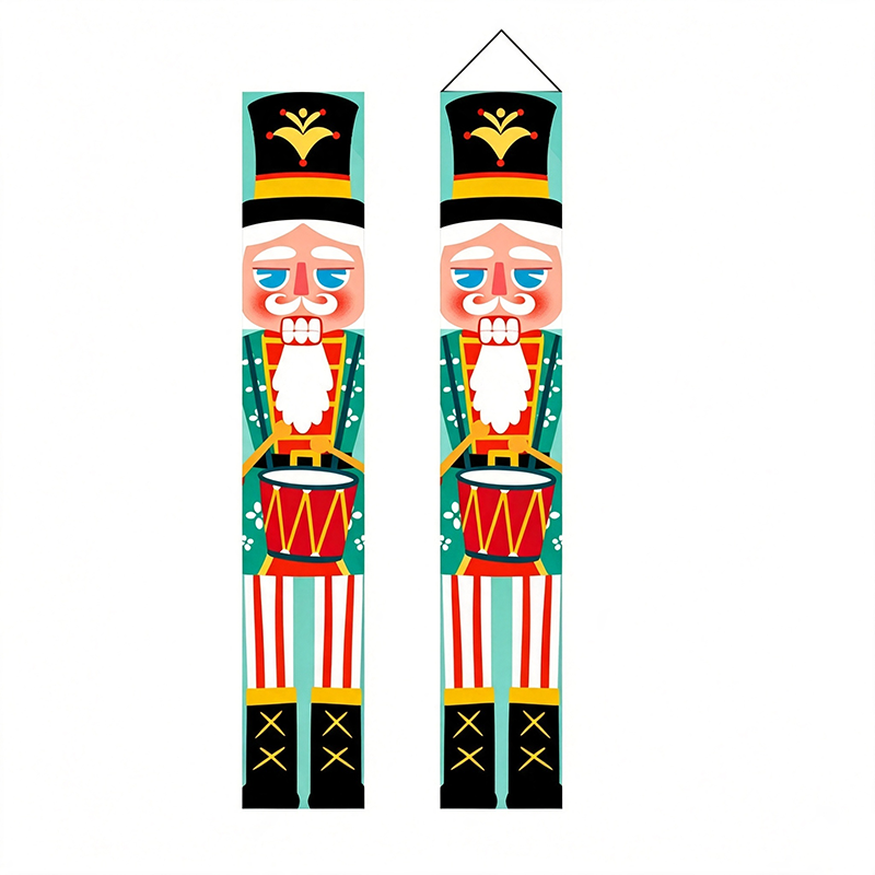 Christmas Porch Banner Door Decorations