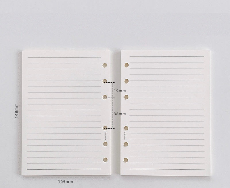 A6 Planner Binder Refill Paper