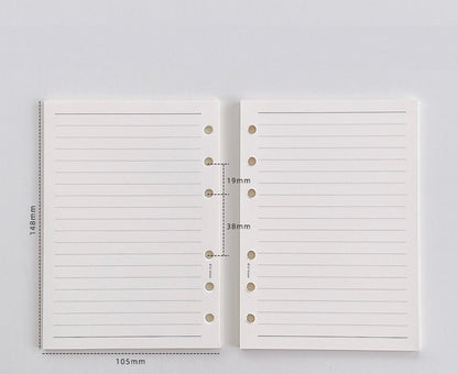 A6 Planner Binder Refill Paper