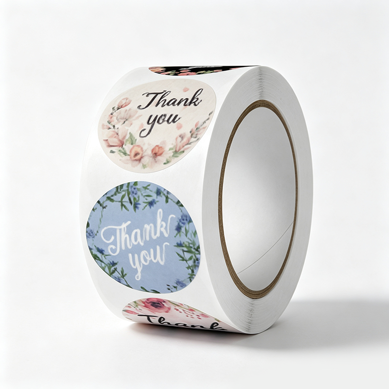 Positive Floral Seal Sticker Roll