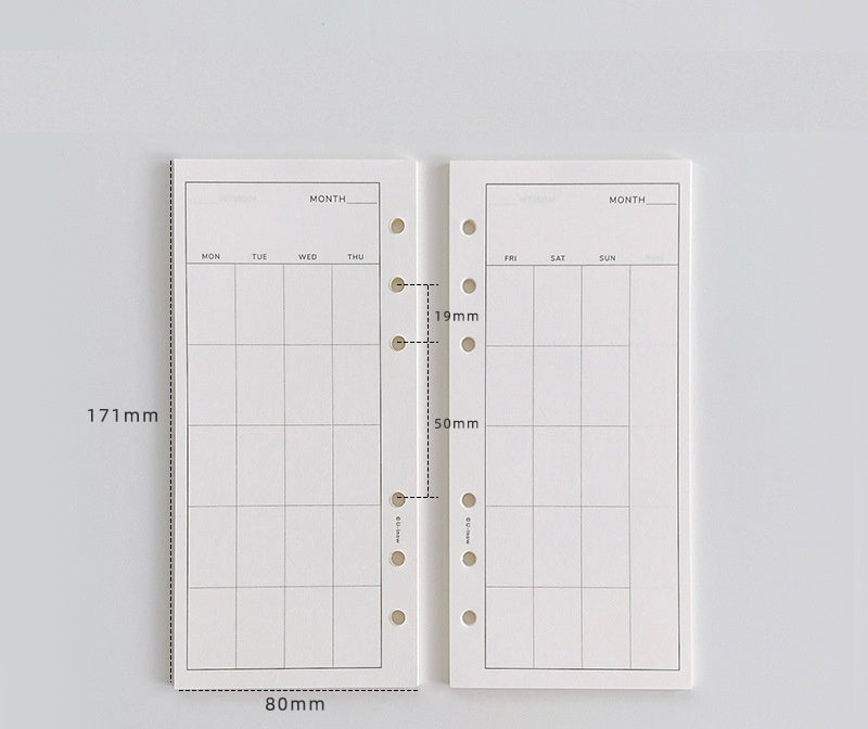 A6 Planner Binder Refill Paper