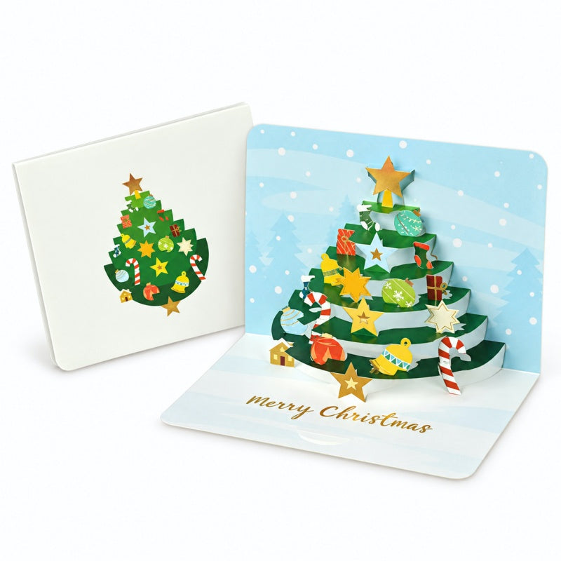3D Pop-Up Christmas Cards with Gold Foil