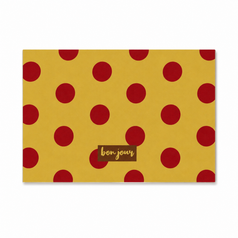 Polka Dot Leather Placemat