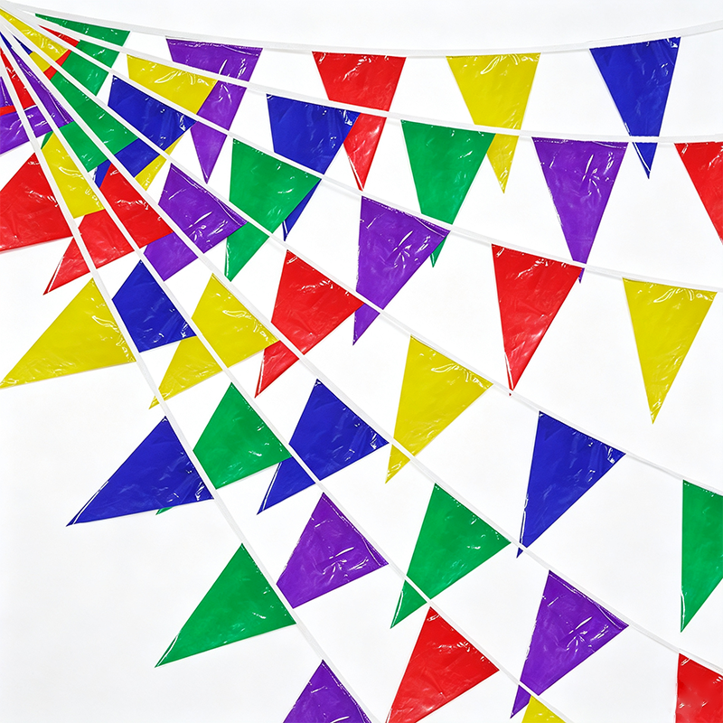 10 Meter Triangle Pennant Banner – 20 Flags