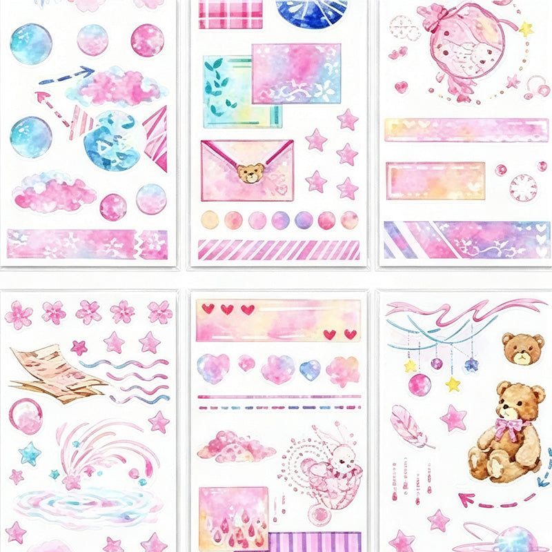 6PCS Washi Sticker Set