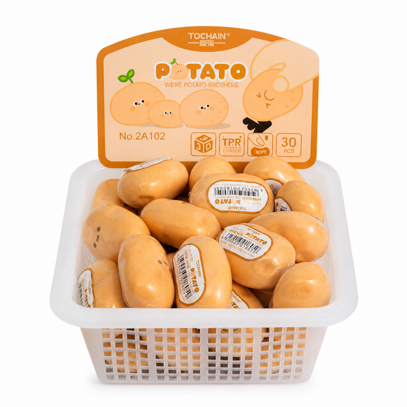 30 Potato Character Eraser Set