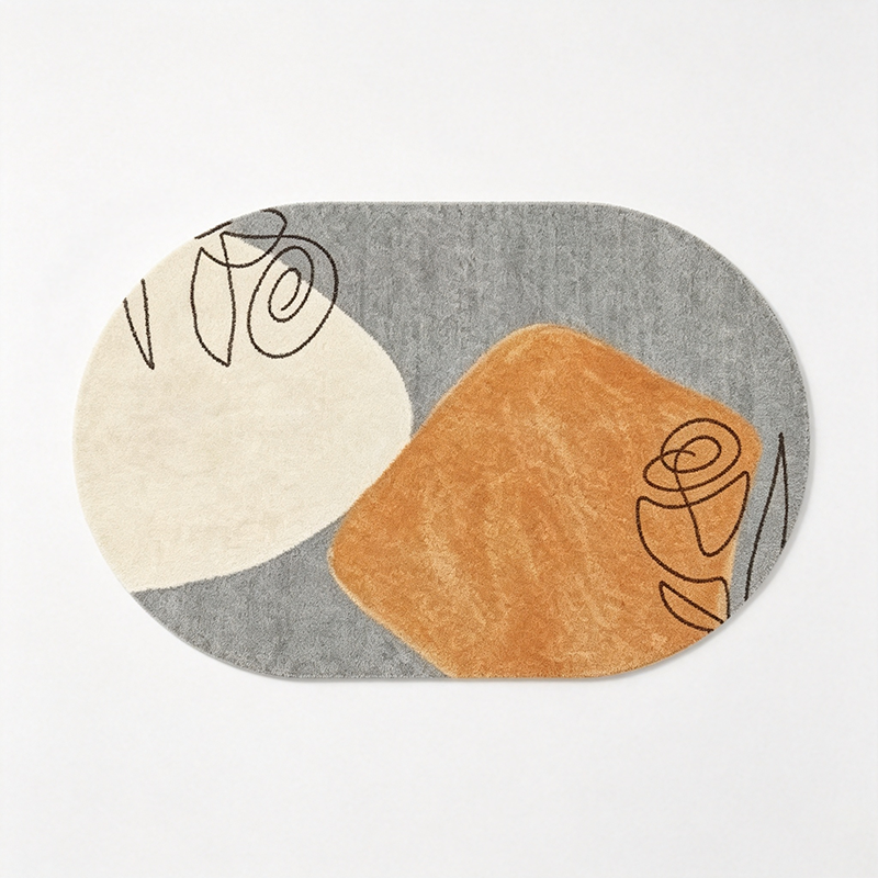 Oval Leather Look Table Mat
