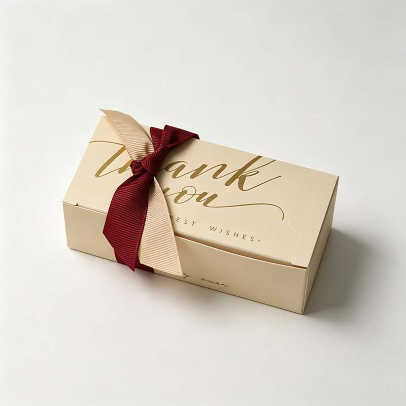 5 Ribbon Wrapped Rectangular Gift Box