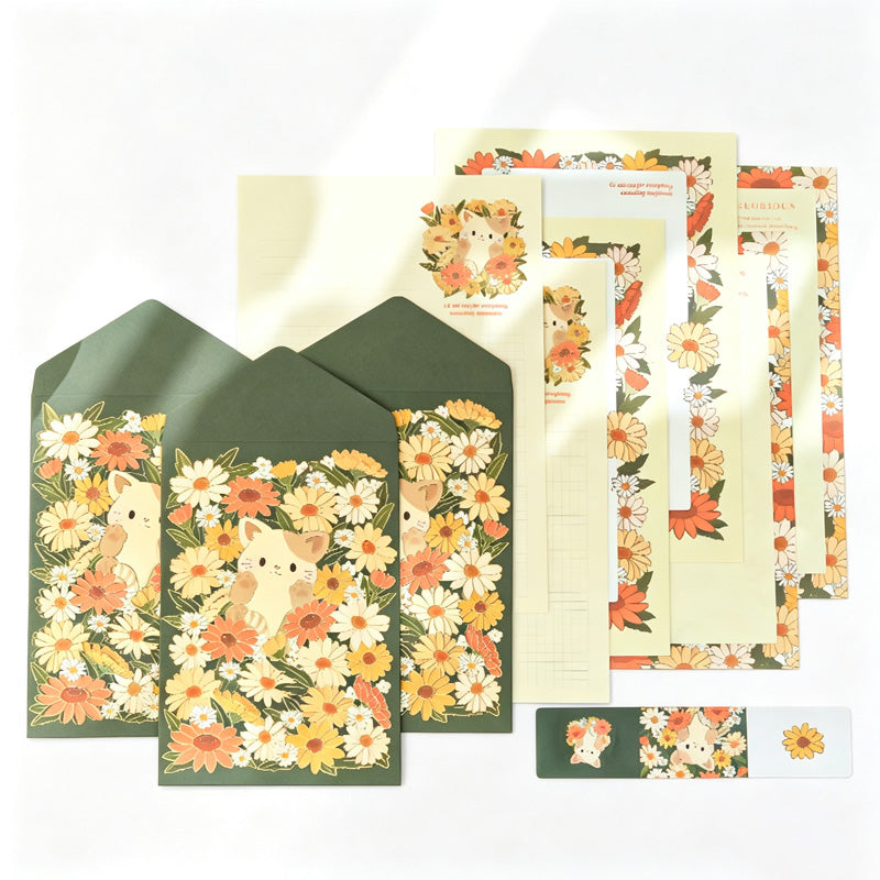 Floral Letter Paper Envelope Set