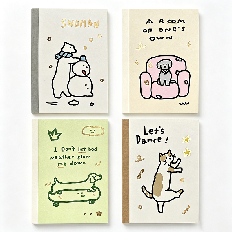 Cute Dog A6 Mini Notebook – Portable Blank Journal